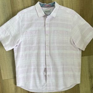 Tommy Bahama Linen Relax Pocket Shirt| XL, Lilac Pink
